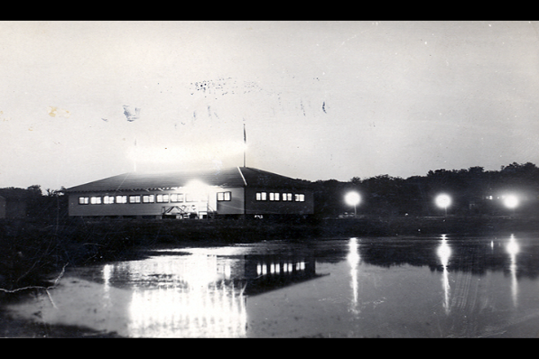 Dahl Island Pavilion at night