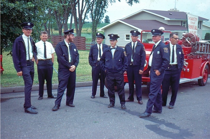 Waiting to line up for parade 1963